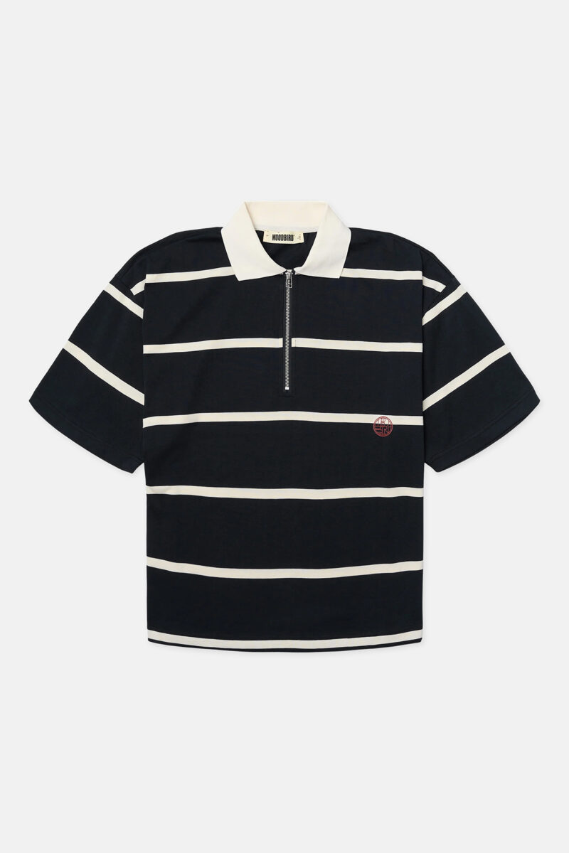 WBHiro S/S Stripe Zip Polo