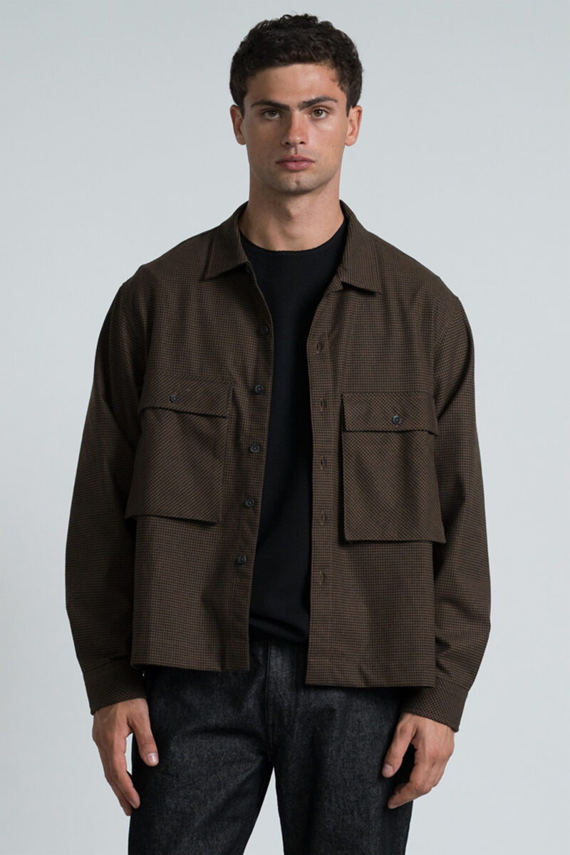 Overshirt Billy – Check Marrone